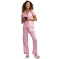 thumbnail image 3 of dELiA*s Women's Pajamas - 2 Piece Super Soft Button Down Sleep Shirt and Wide Leg Pajama Pants (S-3X), 3 of 6