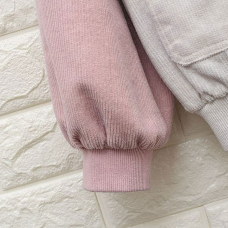 Color block patchwork corduroy hooded jacket online