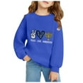 thumbnail image 2 of Byoo Big Girls Sweatshirts Hanukkah Menorah Print Crewneck Long Sleeve Pullover Top Warm Casual Shirt for Kids, 2 of 3