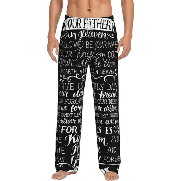 Men Comfy Pajama Pants Long Sleepwear Lounge Bottoms, Prayer Of The Lord