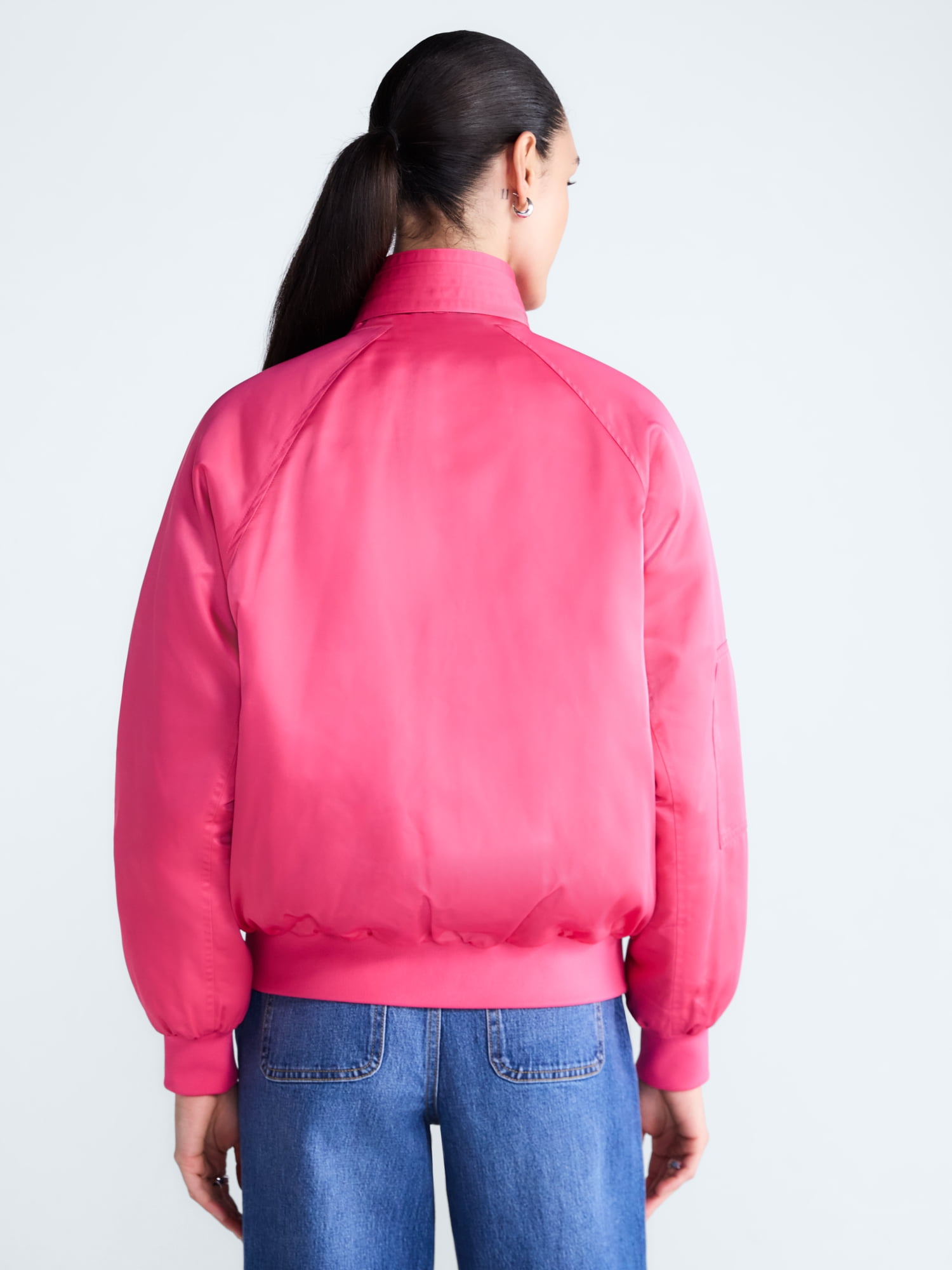 Free Assembly Women's Bow Tie Bomber Jacket, Sizes XS-XXL