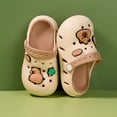 thumbnail image 5 of Lusa Soft Indoor Outdoor Slippers for Toddler Girls Boys Summer Lightweight Beach Sandals with Cute Space Pattern and Holes Designs Flexible Sole for Kids Coffee 9-10 Years, 5 of 7