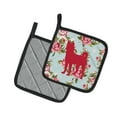 thumbnail image 2 of Caroline's Treasures Basenji Shabby Chic Blue Roses Pair of Pot Holders, 2 of 3