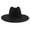 Black, variant on Women Fashion Felt Church Hats Classic British Style 9.5CM Wide Brim Top Fedora Hat Wedding Dress Up Jazz Cap