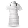 thumbnail image 4 of Abstract Apron, Rhythmic Floral Art Geometric Floral Motifs Pattern on Plain Backdrop, Unisex Kitchen Bib with Adjustable Neck for Cooking Gardening, Adult Size, White and Blue Grey, by Ambesonne, 4 of 4