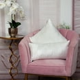 thumbnail image 3 of Quilted Velvet White Square Throw Pillow, 3 of 4
