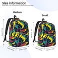 thumbnail image 2 of Disketp Colorful Sharks Mochila de Lona Estampada, Mochila Escolar de Viaje Ligera para Estudiantes y Portátil-Medium, 2 of 5