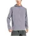 thumbnail image 2 of COSFO Zip Up Mens Jacket Hooded Sun Protection Lightweight Solid Windbreaker Loose Outdoor Long Sleeve Casual with Pockets Mens Coats, 2 of 9