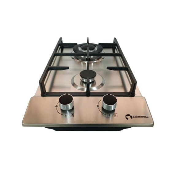 Parrilla Estufa 2 Quemadores Acero Inoxidable Shorbull