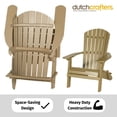 thumbnail image 2 of Amish-Made Recycled Poly Folding Adirondack Chair with Arms (Burgundy), 2 of 6
