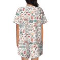thumbnail image 3 of Qekee Summer Life Women's Pajama Set Short Sleeve Sleepwear Summer Home Wear with Pockets Soft Short Sleeve Shirt - Summer Life, 3 of 9