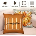 thumbnail image 4 of Fall Pillow Covers 16x16 Maple Leaf Pumpkin Farmhouse Decorative Pillow Covers Set of 2 Orange Plaid Autumn Linen Throw Pillow Covers Happy Fall Thanksgiving Pillow Cases for Sofa Home Decor, 4 of 6
