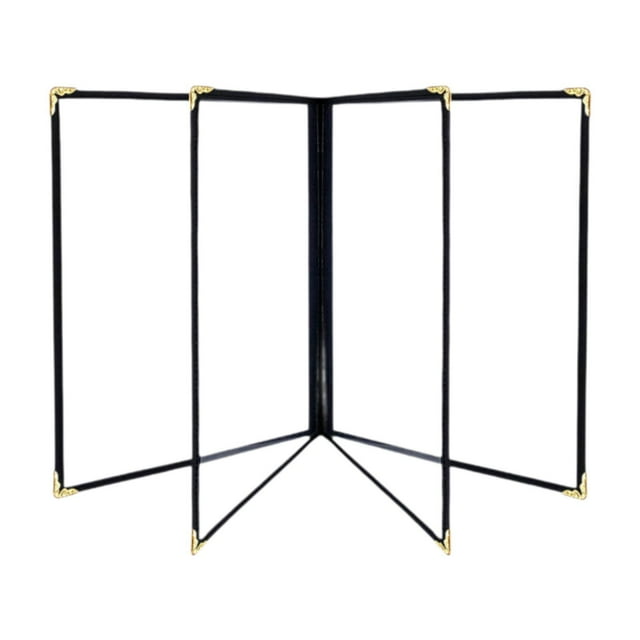 yuksok Restaurant Menu Cover Clear 9.6 x12.6 inch Menu Holder for Hotel Wedding Bar 4 Pages 8 Views