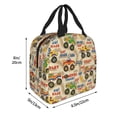 thumbnail image 4 of Kdxio Animal Truck Print Insulated Lunch Bag,Reusable Tote Lunch Box for Women Men,Leakproof Cooler Lunch Bags for Work Office Travel Picnic, 4 of 6