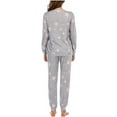 thumbnail image 4 of qolati Women's Pajama Set Long Sleeve PJs 2 Piece Outfit Soft Lightweight Crewneck Pullover T-Shirts Sleepwear and Long Pants Matching Sets, 4 of 4