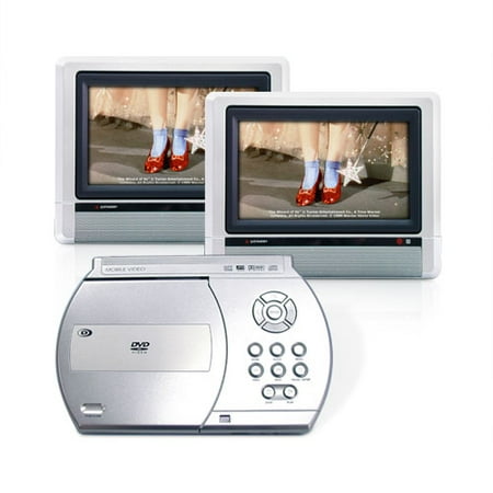 Durabrand Car DVD Player With Two 6.2" Screens, Car Kit & Bag