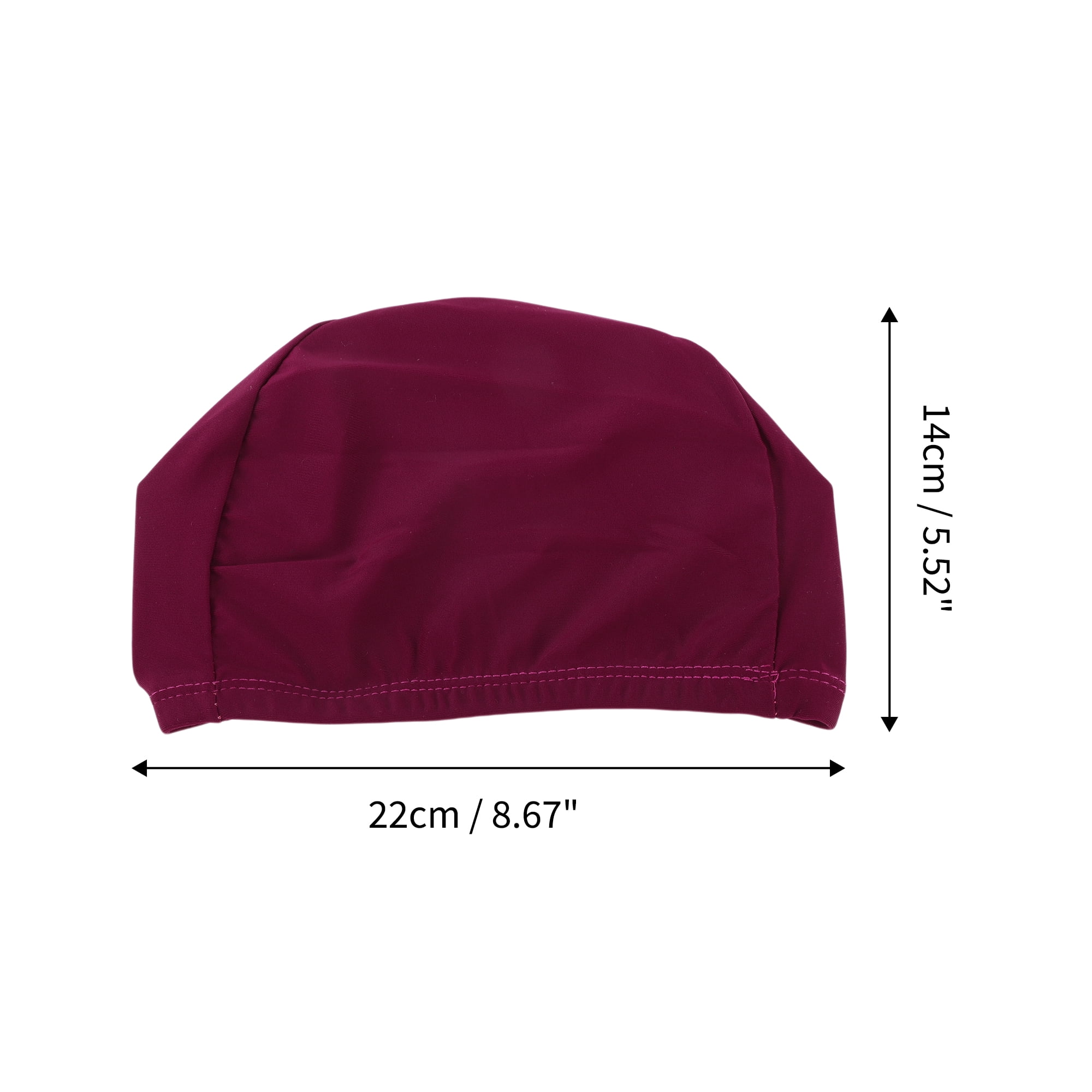 Unique Bargains Elasticity Swim Cap Measuring for Comfortable Fit Purple Red