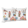 thumbnail image 6 of Ambesonne Colorful Throw Pillow Cover 2 Pack, Clown Circus, 16", Multicolor, 6 of 6
