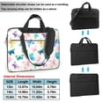 thumbnail image 6 of YFYANG 13 inch Universal Laptop Bag Oxford Cloth Laptop Sleeve, Multi-functional Cute Colorful Watercolor Butterfly Texture Notebook Computer Messenger Bag Handbag, 6 of 8