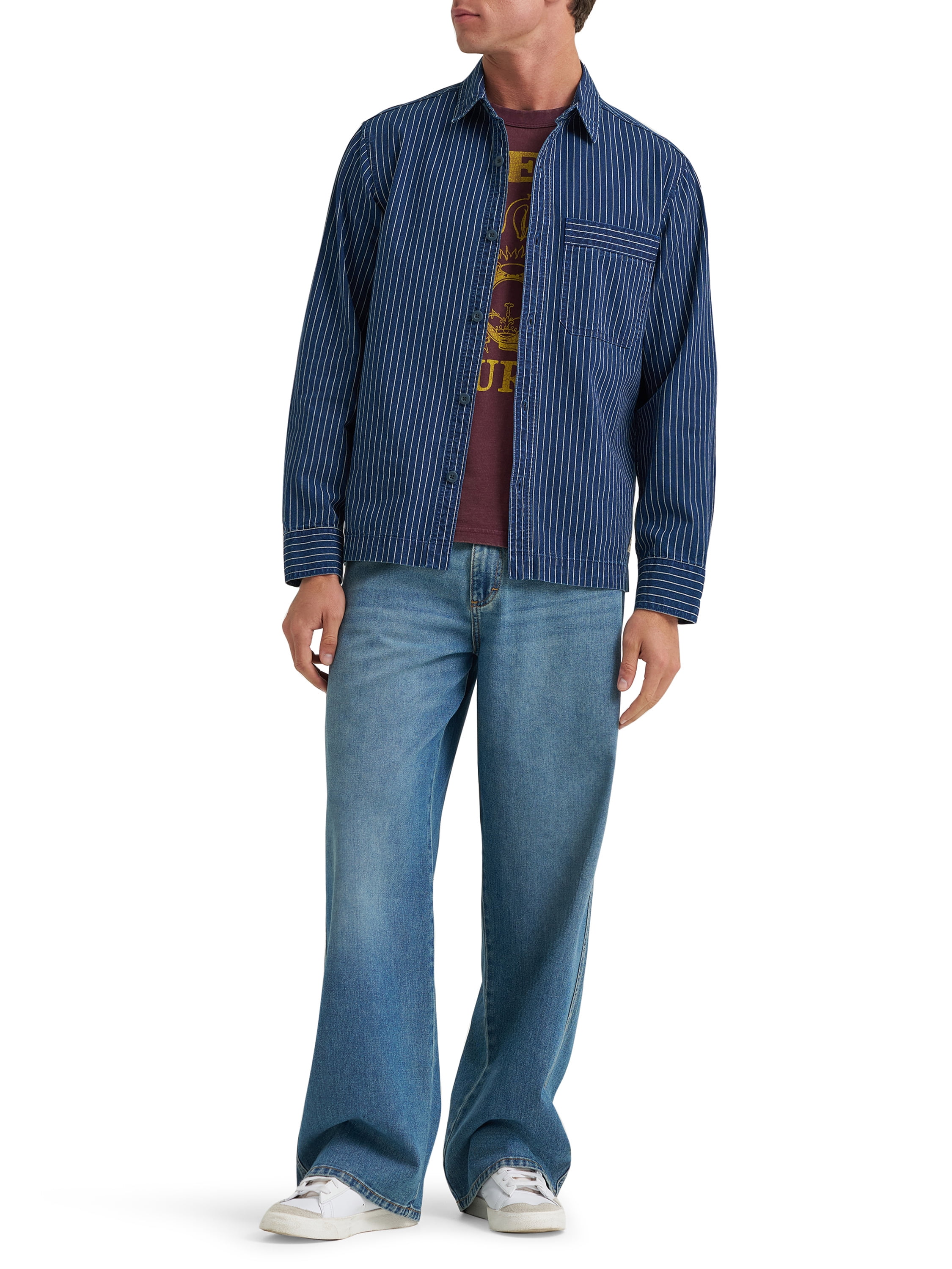 Wrangler® Men's Utility Streetwear Single Pocket Long Sleeve Shirt