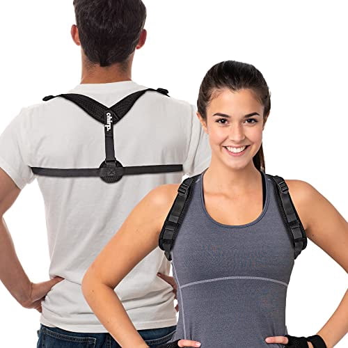 Chirp Upper Back Posture Corrector, Easy-to-Use Posture Corrector for Men and Women, Back and Shoulder Brace with Adjustable Straps, Support Brace for Spinal Alignment, Holds Up to