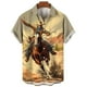 thumbnail image 5 of Camisa retro de vaquero occidental con estampado 3D para hombre, manga corta, solapa, botones clásicos, moda urbana, ropa de verano, extra grande, 5 of 5