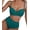 Green, variant on Women'S 2 Piece Bikini Set Spaghetti Strap High Cut Push Up Underwire Swimsuit White M