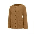 thumbnail image 3 of Liquidation d'Hiver Cardigans pour Femmes Manches Longues Manteau Ample Cardigan Chandail Uni, 3 of 8