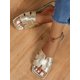 thumbnail image 4 of Simple Woven Detail Flat Slippers, Women's Summer Sandals, 4 of 4