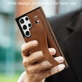 thumbnail image 4 of for Samsung Galaxy S23 Ultra Wallet Case with RFID Blocking Card Holder, Hand Wrist Strap Kickstand, Premium PU Leather Shockproof Anti-Scratch Heavy Duty Protection Back Cover Men Women, Brown, 4 of 7