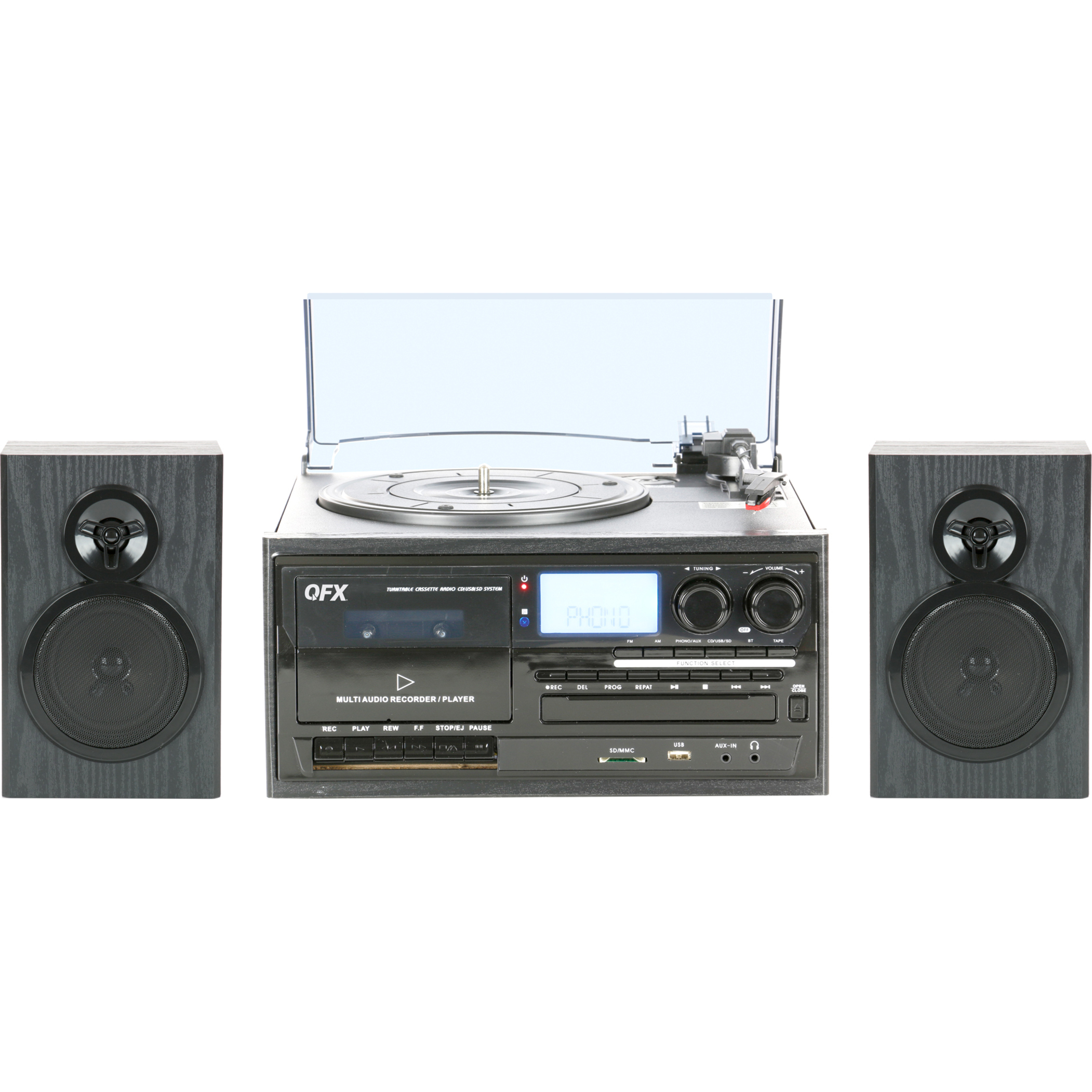 QFX TURN-250 Home Stereo w/Turntable/Cassette/CD/MP3 - image 2 of 2
