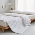 thumbnail image 4 of Rewenti Protège-Matelas Uni en Polyester Antidérapant, Protection de Maison, Housse de Matelas Lavable, Convient aux Dortoirs d'Étudiants, 4 of 6