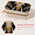 thumbnail image 5 of Elephant Portable Velvet Jewelry Stand Organizer Box with Removable Compartment - Gift, Jewelry Display, 5 of 7