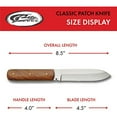 thumbnail image 4 of SZCO 8" Classic Patch Knife, Full Tang Handle with Brass Pins, Stainless Steel Fixed Blade Utility Tool with Leather Sheath for Hunting and Traditional Crafting, 4 of 4