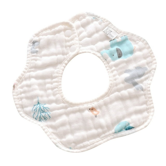DPTALR Coton Nouveau-Né Bébé Doux Serviette à Bave Rotative à 360 Degrés