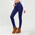 thumbnail image 3 of Fleece Lined Leggings Women High Waisted Yoga Tights Pants Tummy Control Straight Leg Winter Thermal Thicken Trousers, 3 of 9