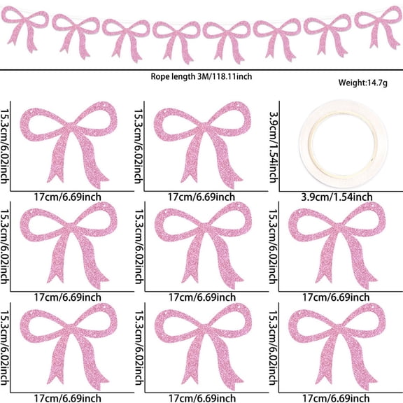 It Is Your Birthday Banner the Office, Shiny Bow Garland Ribbon Banners for Parties, Girl Birthday Party Decorations