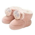 thumbnail image 3 of Generic Clearance Shoes for Girls Baby Boys Cotton Booties Winter Warm Slippers Toddler Non Slip Ankle Boots House Socks Shoes for Casual Breathable Shoe ﻿(6-12 Months,Pink), 3 of 8