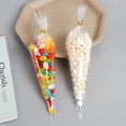thumbnail image 5 of 150 bolsas transparentes para caramelos, bolsas transparentes en forma de cono, bolsas de plástico para caramelos, galletas, regalos de boda, para envasar galletas, chocolate, pasteles y dulces, 5 of 5