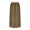 thumbnail image 3 of Ygbgbb Women's 2026 Summer Casual Maxi Skirt High Waisted Boho Flowy A-Line Skirt with Belt Fashion Solid Long Skirt for Beach Party and Everyday Wear Coffee M, 3 of 6