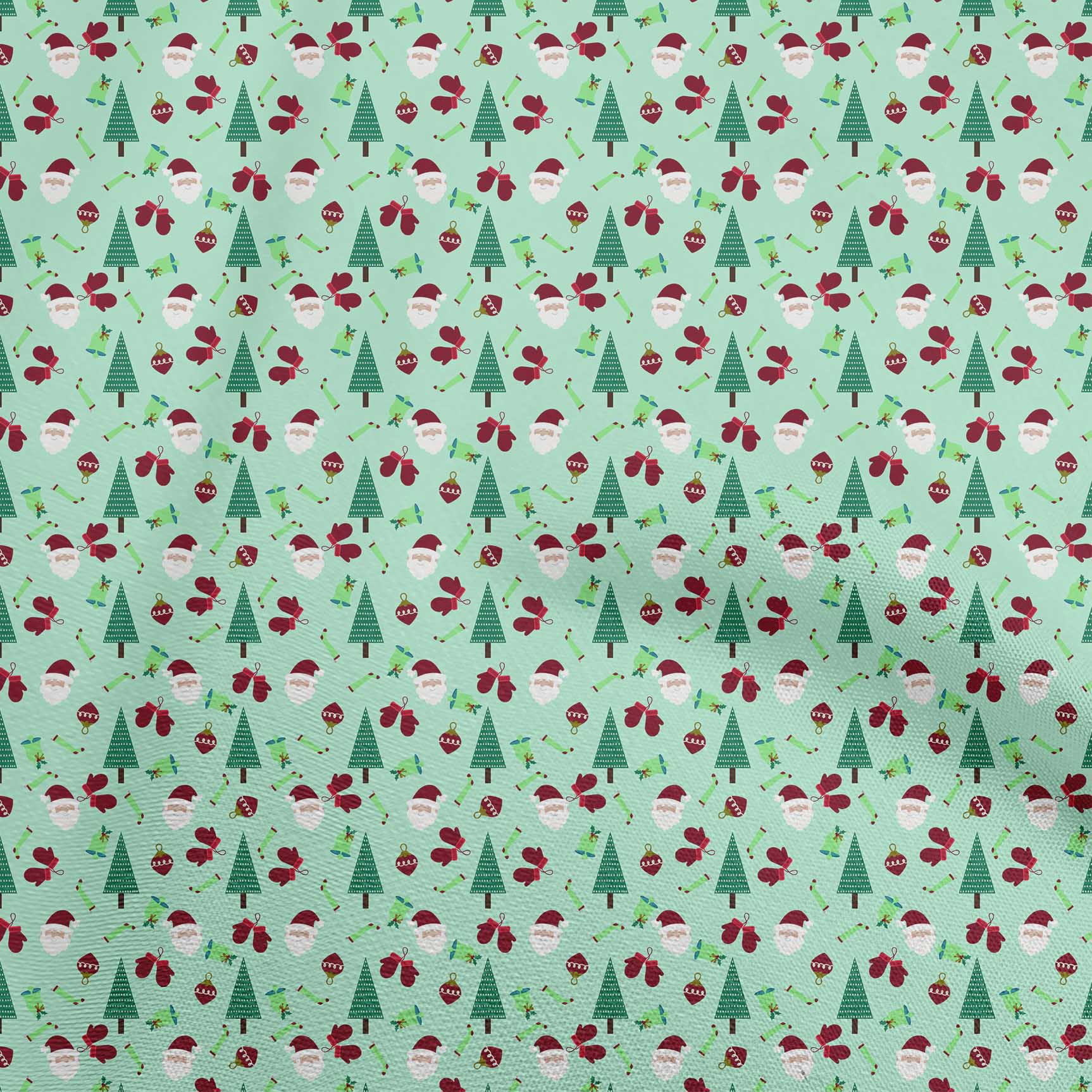 oneOone Cotton Jersey Aquamarine Fabric Christmas Dress Material Fabric Print Fabric By The Yard 58 Inch Wide