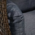 thumbnail image 2 of LeisureMod Mendoza Dark Brown Wicker Patio Double Swing Chair in Charcoal, 2 of 11
