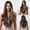 D, variant on TopLLC Wigs Black Body Wave Wig For Women With Medium Length Curly Hair, Brown 1B Wig European And American Rose Mesh Matte Silk Mid split toupee