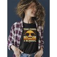 thumbnail image 2 of Too Cool 4 School - Retro Emoji Sunglasses Graphic Women's T-shirt, 2 of 4