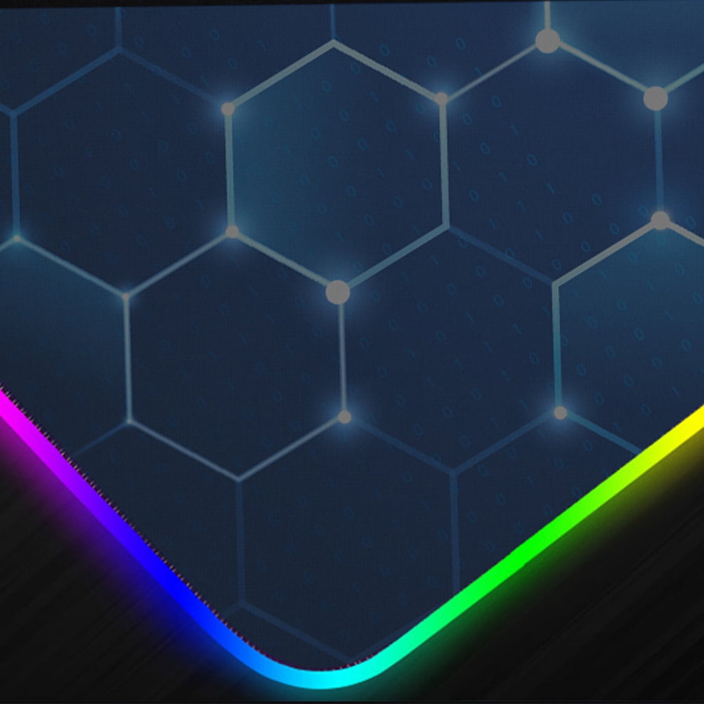 ULTNICE Gaming Mouse Pad RGB Lighting Honeycomb Pattern Luminous 1Set for Office Workers
