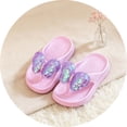 thumbnail image 6 of Rhuody Toddler slipper For Girls Summer Sparkly Bow Slides Soft Sole Non Open Toe Outdoor Flip Flop Sandals Durable Shoes Purple 4-5 Years, 6 of 7