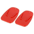 thumbnail image 1 of Unique Bargains 2pcs Motorcycle Kickstand Pad Support Plate Pad Parking Stand Side Stand Extension Pad Enlarge Accessories Orange, 1 of 7