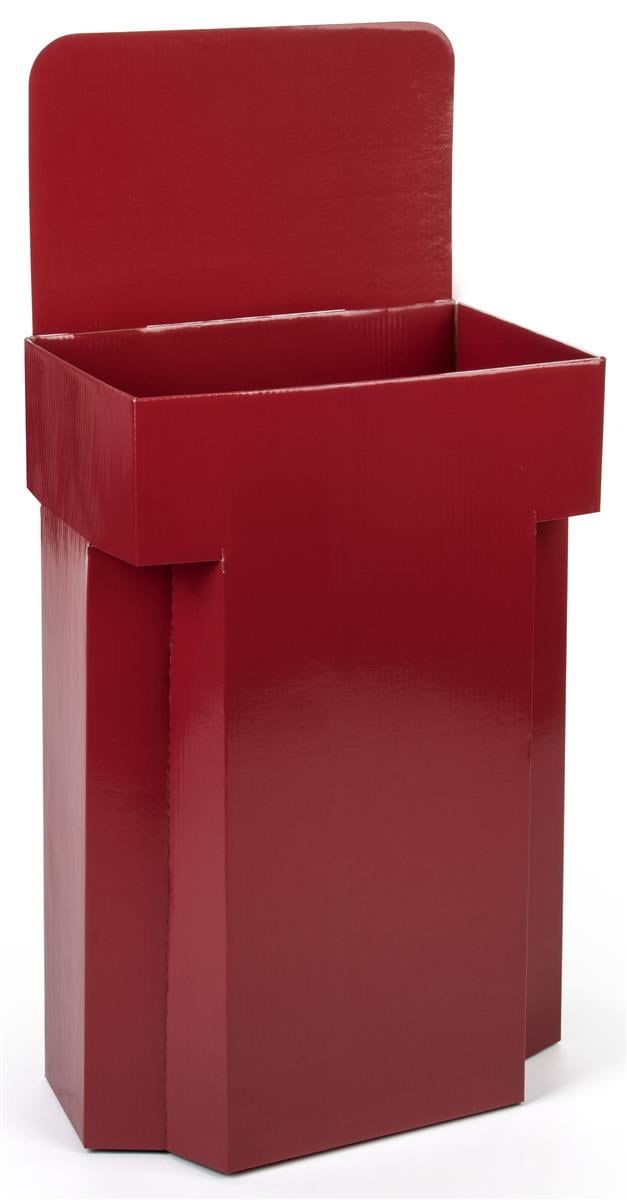 Displays2go Set of 7 Cardboard Dump Bin for Floor, Impulse Basket