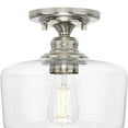 thumbnail image 2 of Progress Lighting, Aiken Collection, 1-Light Flush Mount, Brushed Nickel, Clear Glass Shade, 2 of 6