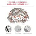 thumbnail image 3 of KLL Paisley Floral Pattern Shower Cap & Bath Cap for Women,Reversible Oversized Waterproof Shower Caps for all Hair Lengths,Elastic Reusable Bathing Hair Cap, 3 of 6